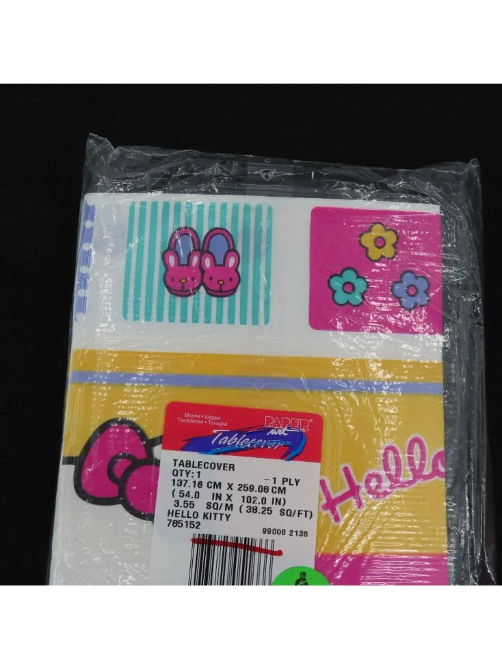 Sanrio Hello Kitty 1999 Party Table Cover 54in x 102in Creative Expressions NEW